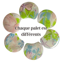 MOON 1001- Palet lune incurvé DESIGN - Motif Fleurs