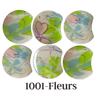 MOON 1001- Palet lune incurvé DESIGN - Motif Fleurs