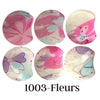 MOON 1003- Palet lune incurvé DESIGN - Motif Fleurs