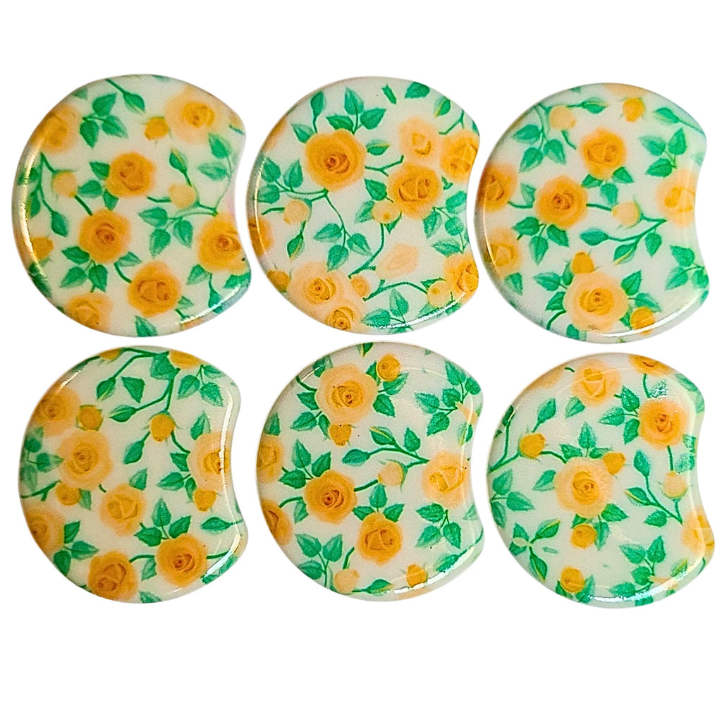 MOON 1058- Palet lune incurvé DESIGN - Motif Fleurs
