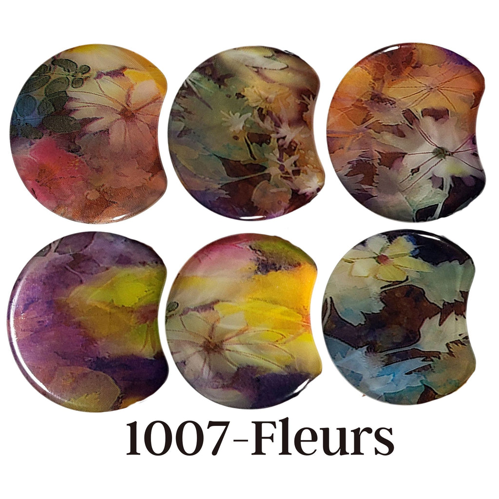 MOON 1007- Palet lune incurvé DESIGN - Motif Fleurs