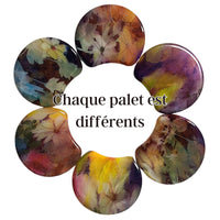 MOON 1007- Palet lune incurvé DESIGN - Motif Fleurs