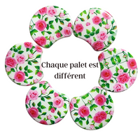MOON 1014B- Palet lune incurvé DESIGN - Motif Fleurs