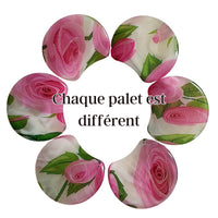 MOON 1014- Palet lune incurvé DESIGN - Motif Fleurs