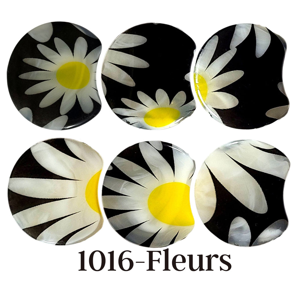 MOON 1016- Palet lune incurvé DESIGN - Motif Fleurs