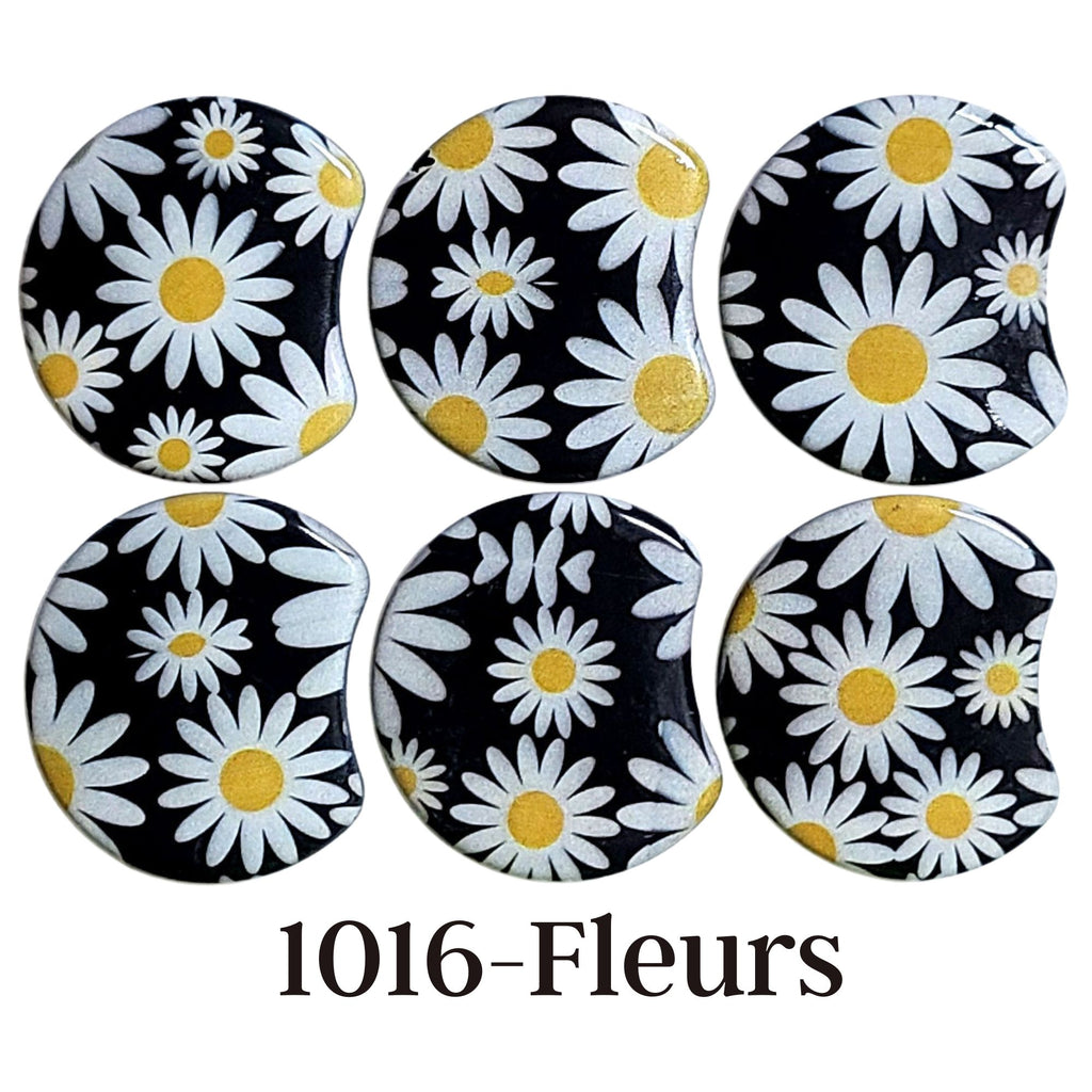MOON 1016- Palet lune incurvé DESIGN - Motif Fleurs