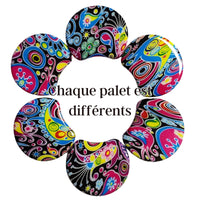 MOON 1027- Palet lune incurvé DESIGN - Motif Fleurs