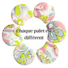 MOON 1029- Palet lune incurvé DESIGN - Motif Fleurs