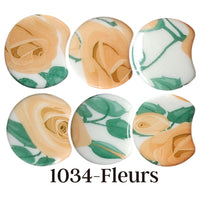 MOON 1034- Palet lune incurvé DESIGN - Motif Fleurs