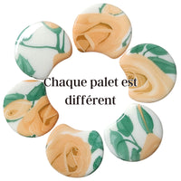 MOON 1034- Palet lune incurvé DESIGN - Motif Fleurs