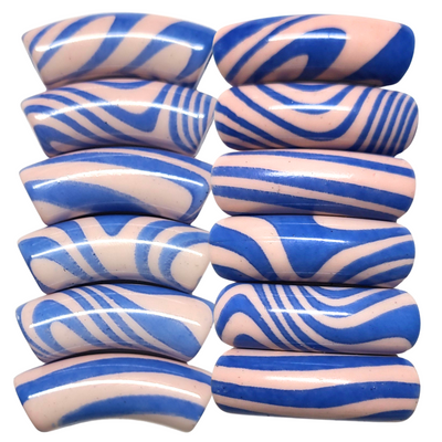 1037 - Tubes incurvés DESIGN - Motif Ondulé 12MM