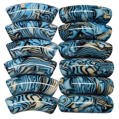 1041 - Tubes incurvés DESIGN - Motif Ondulé 12MM