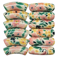 1044 - Tubes incurvés DESIGN - Motif Fleurs 12MM