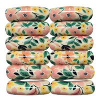1044 - Tubes incurvés DESIGN - Motif Fleurs 12MM