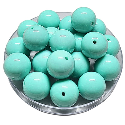 104 - Boules acryliques brillantes Vert opaline 20MM