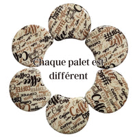 MOON 1051- Palet lune incurvé DESIGN - Motif Coffee