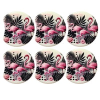 MOON 1055- Palet lune incurvé DESIGN - Motif Flamant rose