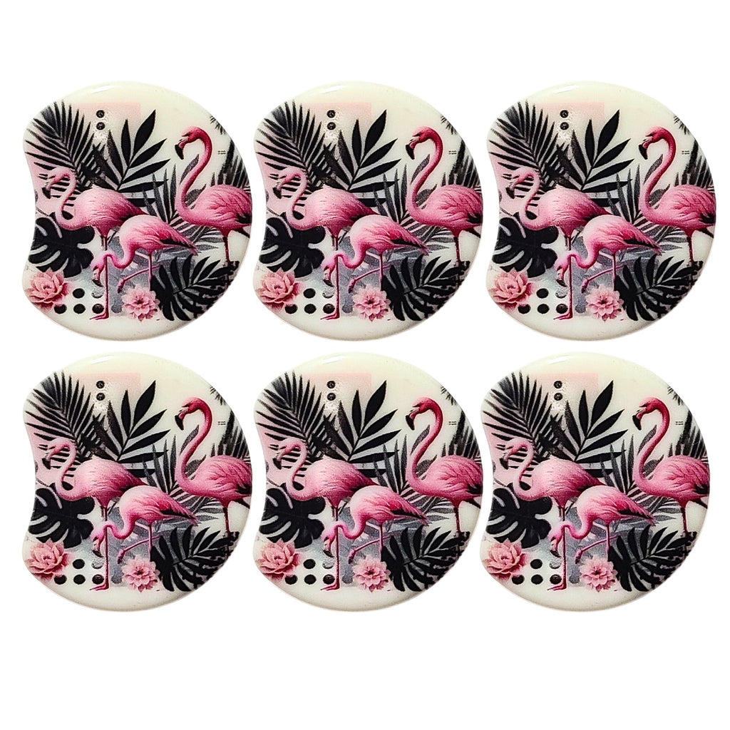 MOON 1055- Palet lune incurvé DESIGN - Motif Flamant rose