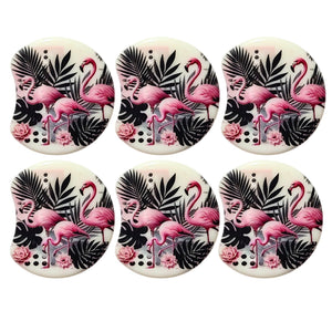 MOON 1055- Palet lune incurvé DESIGN - Motif Flamant rose