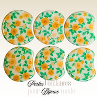 MOON 1058- Palet lune incurvé DESIGN - Motif Fleurs