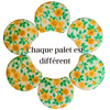 MOON 1058- Palet lune incurvé DESIGN - Motif Fleurs