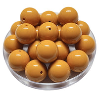108 - Boules acryliques brillantes Mangue foncé 20MM