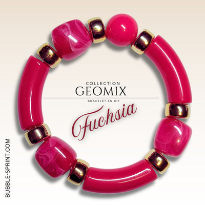 KIT bracelet collection GEOMIX - Fuchsia