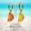 VITAMINES Kit Créoles interchangeables Citron & Mandarine