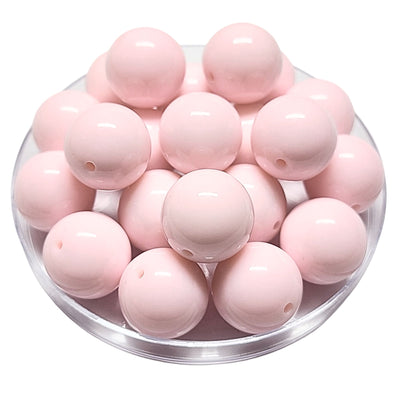 110 - Boules acryliques brillantes Rose dragée 20MM