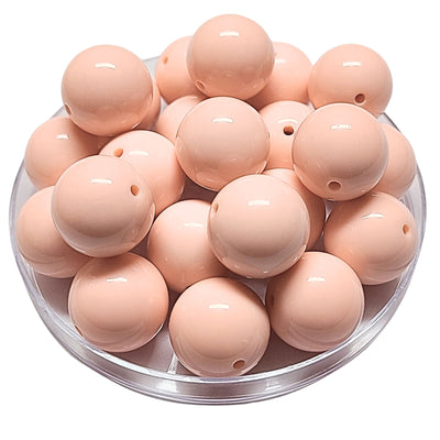 111 - Boules acryliques brillantes Rose thé clair 20MM