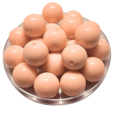 112 - Boules acryliques brillantes Rose thé 20MM