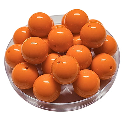 113 - Boules acryliques brillantes Orange 20MM