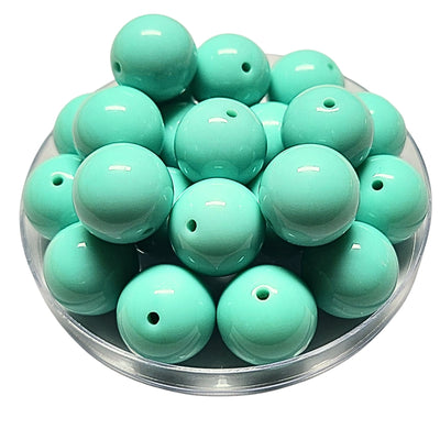 118 - Boules acryliques brillantes Sauge 20MM