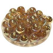 235 - Boules acryliques Glitter AB Ambre 16MM