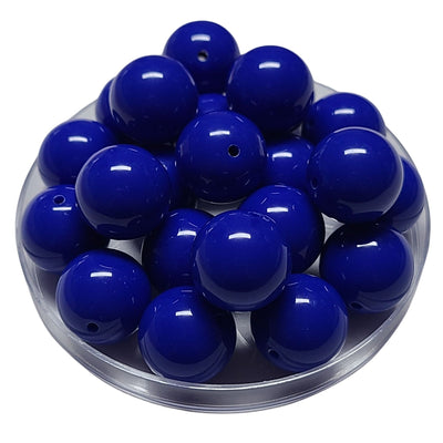 124 - Boules acryliques brillantes Bleu roi 20MM