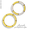 450 - Tubes incurvés DESIGN - Motif Rayures 8MM - Citron