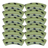 409 - Tubes incurvés DESIGN - Motif Pois Vert militaire 12MM