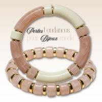 1- Cylindres 1/4 de tube - Quartz blanc 12MM