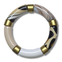 235CSatin -Cylindre séparateur Doré vieilli satin 12mm
