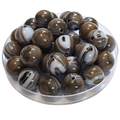 344 - Boules acryliques Swirl 3 chocolats 16MM