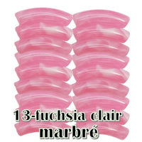 13 - Fuchsia clair marbré 8MM