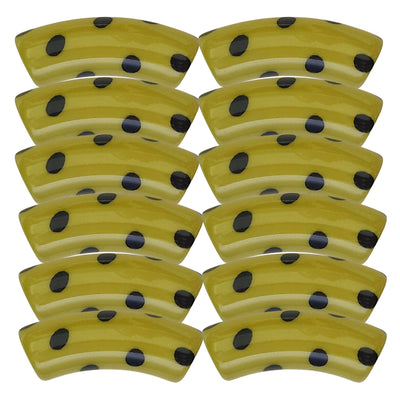 410 - Tubes incurvés DESIGN - Motif Pois Vert olive 12MM