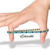 2 - Bracelet acrylique interchangeable rainuré - Quartz Blanc marbré
