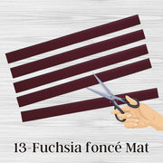 13- Fuchsia foncé mat, sangle plate en silicone