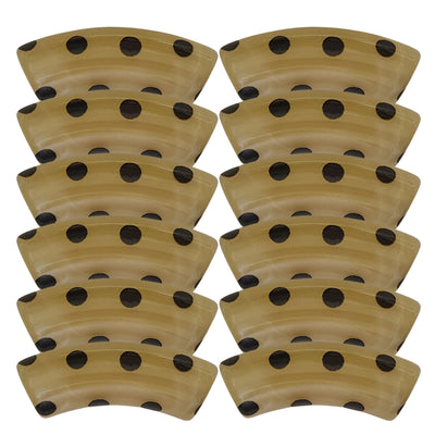 411 - Tubes incurvés DESIGN - Motif Pois Nude marbré 12MM