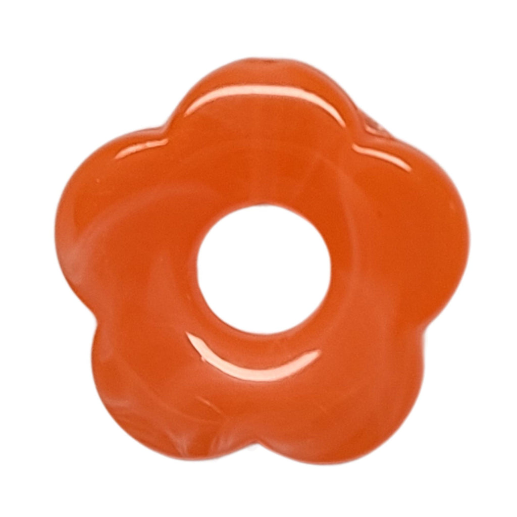 14- Fleur Capucine Tangerine marbré- 27mm