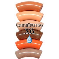 Camaieu 156- Lot mixte de 6 tubes incurvés 12MM