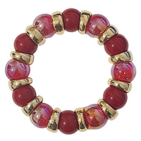 270 - Boules acryliques Glitter AB Cerise 16MM