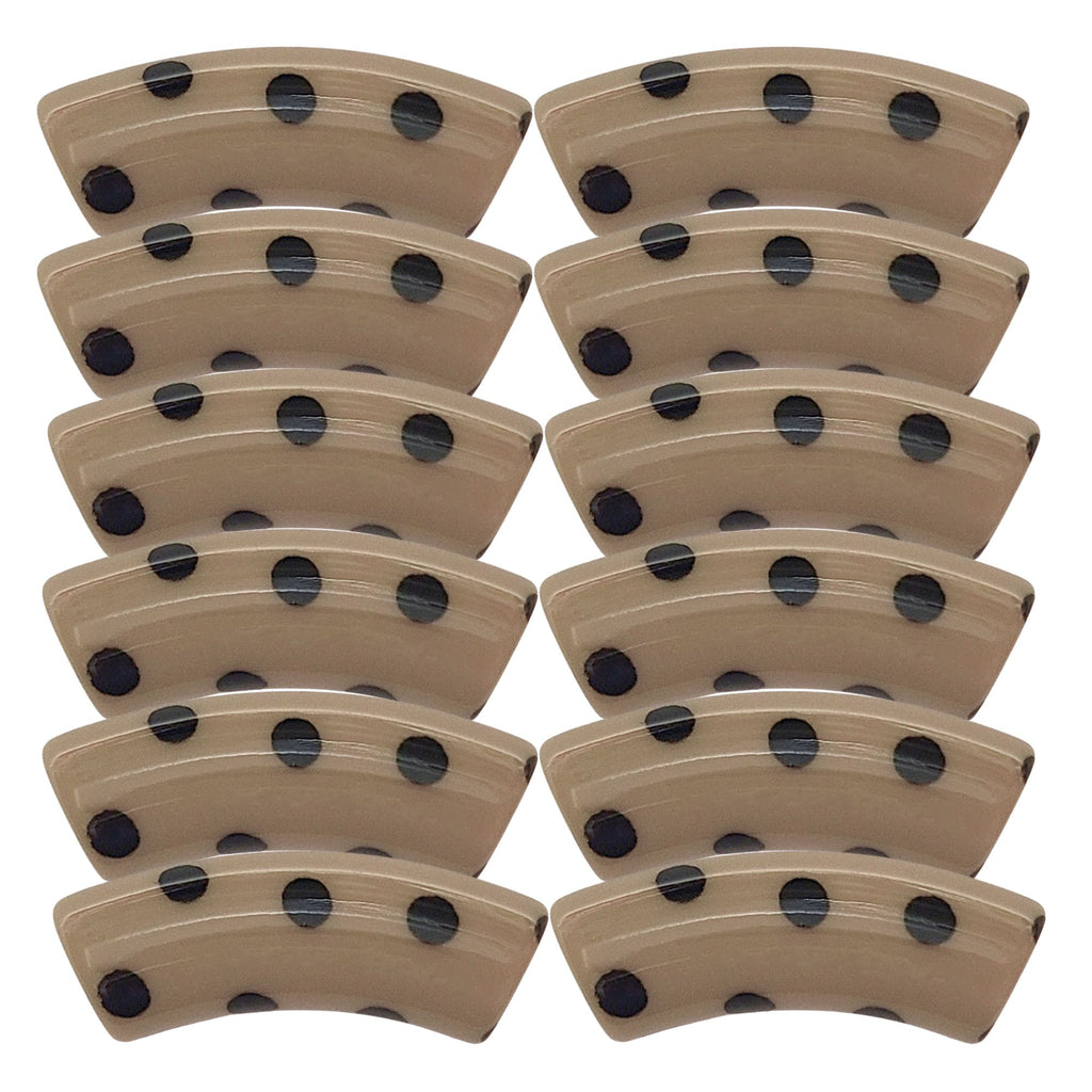 412 - Tubes incurvés DESIGN - Motif Pois Camel 12MM
