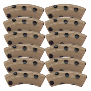 412 - Tubes incurvés DESIGN - Motif Pois Camel 12MM